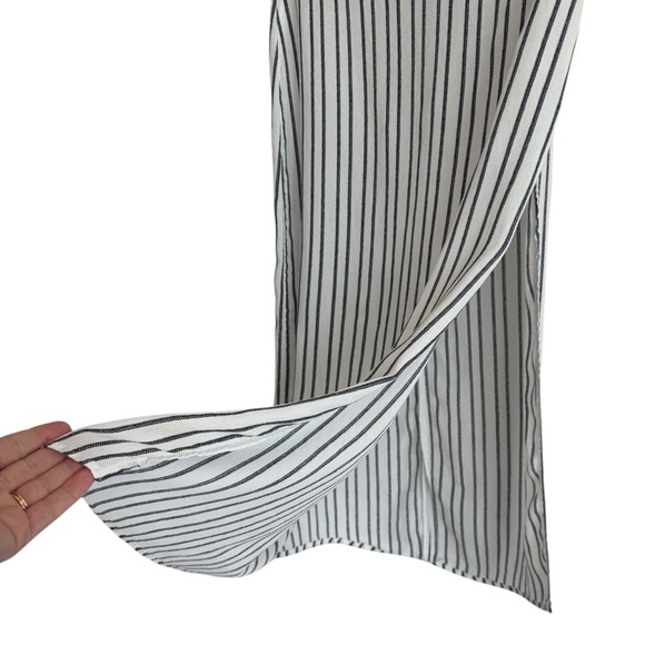 Reformation Striped Side Slit Midi Skirt, Size S - Picture 4 of 8